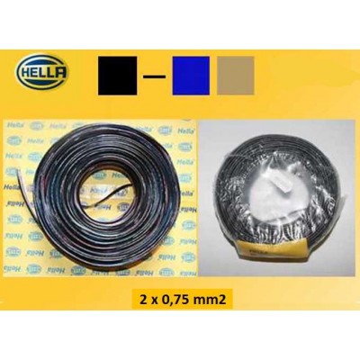 Kabel 2x0.75mm² za prikolico Hella 2 žilni Elektro material Hella 0.86