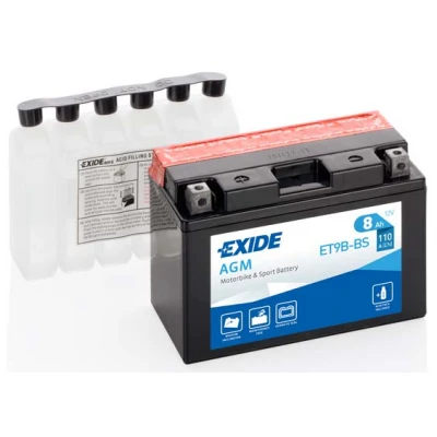 Akumulator Exide ET9B-BS L+ 8Ah 115A(EN) 150x70x105 YT9B-BS Akumulatorji (Exide) Akumulator Exide ET9B-BS L+ 8Ah 115A(EN) 150x70x105 YT9B-BS Akumulatorji Exide 45.88