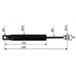 Amortizer naletne zavore Peitz BPW PAV/SR 2.0 02.3722.46.00
