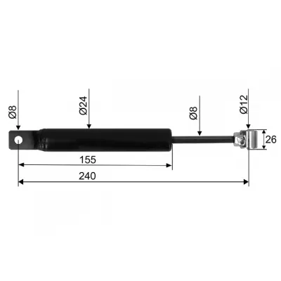 Amortizer naletne zavore Peitz BPW PAV/SR 2.0 02.3722.46.00 Naletni sistemi Peitz 75.88