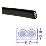 Kabel 2x0.75mm² za prikolico 2 žilni ploščat