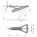 Stabilizator noga podpora 1000kg kratka 267265 AL-KO Podpore kolesa objemke AL-KO 86.24