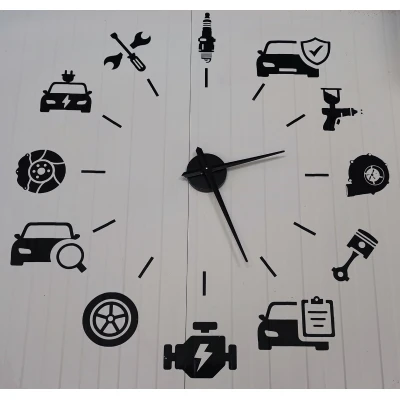 Stenska ura velika XXL AutoTime 100-140 cm Črna Ostalo  40.97