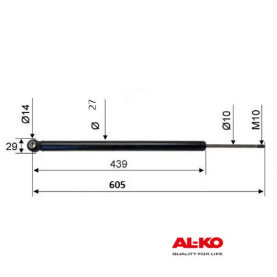 Amortizer naletne zavore 2.8VB 3.0VB 300S 351S 21726604 AL-KO Naletni sistemi AL-KO 163.20