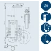 Podporno kolo samonagibno za prikolico 60mm Winterhoff Podpore kolesa objemke Winterhoff 60.38