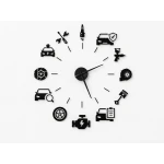 Stenska ura velika XXL AutoTime 100-140 cm Črna